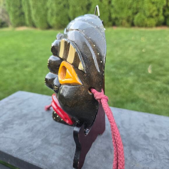 Vintage Traditional Korean Hahoetal Wood Hand Carved Mask Ceremonial Marked - Picture 6 of 12